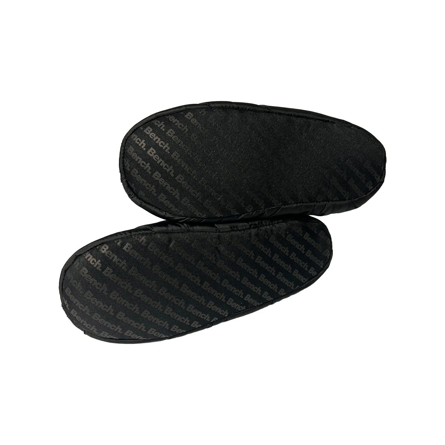 Bench Men's Jet Black Puffer Slippers Indoor FiberFill (S03)