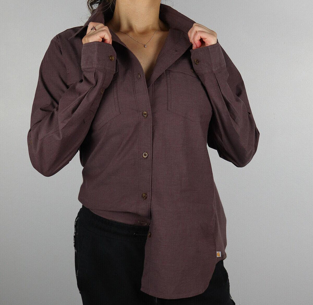 Carhartt Women's Muted Plum L/S Woven Shirt (211)
