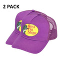 Bass Pro Shops Trucker Cap Purple Mesh Snapback Outdoor Hat - 2 Pack (S12)