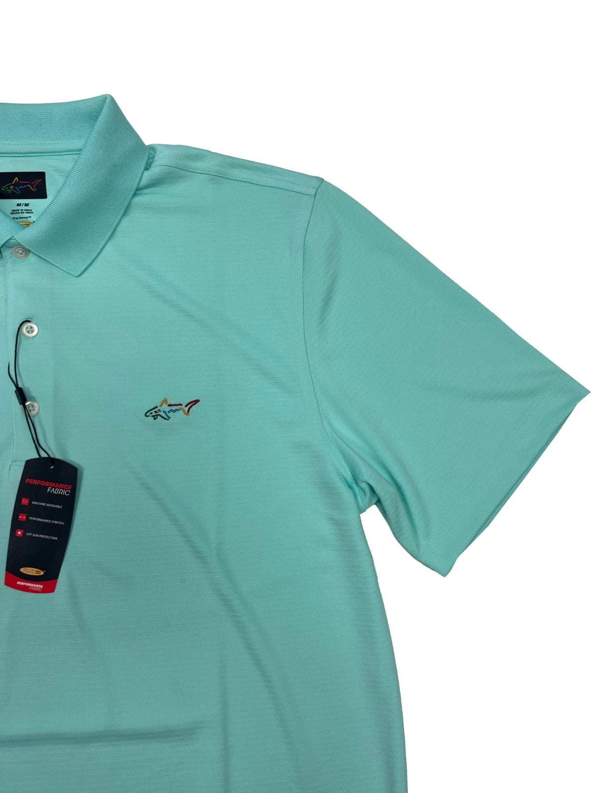 Greg Norman Men's Green Wave T-Shirt - Polo Play Dry UPF Performance Tee (S21)