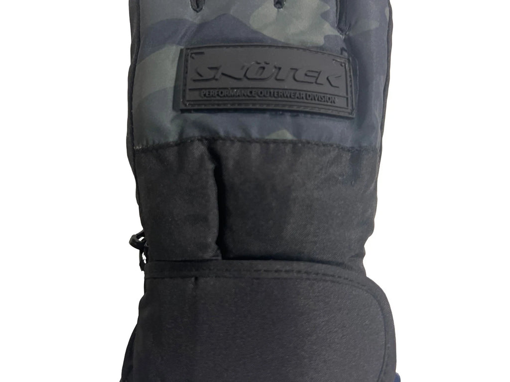 Snotek Junior's Green Camo Black Gloves - ST372 Winter Glove 2 Pack (S12)