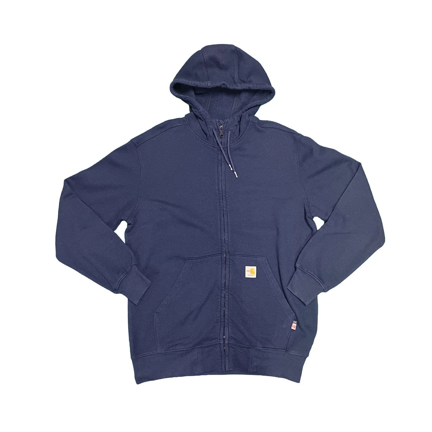 Carhartt FR Men's Navy Sweatshirt Midweight Hooded Zip Front (S40)