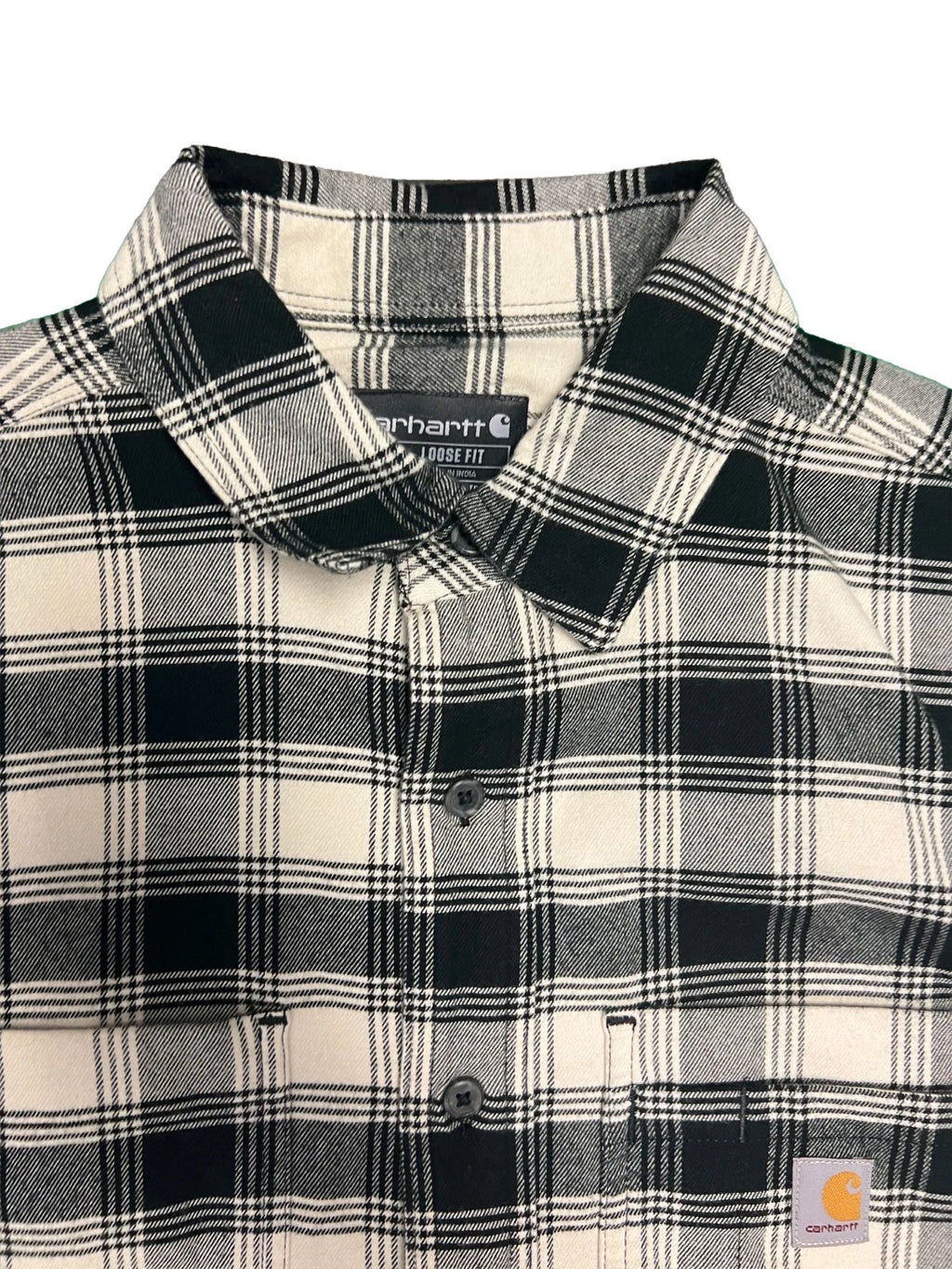 Carhartt Men's Malt/Black Shirt Rugged Flex Relaxed Fit Button Down L/S (356)