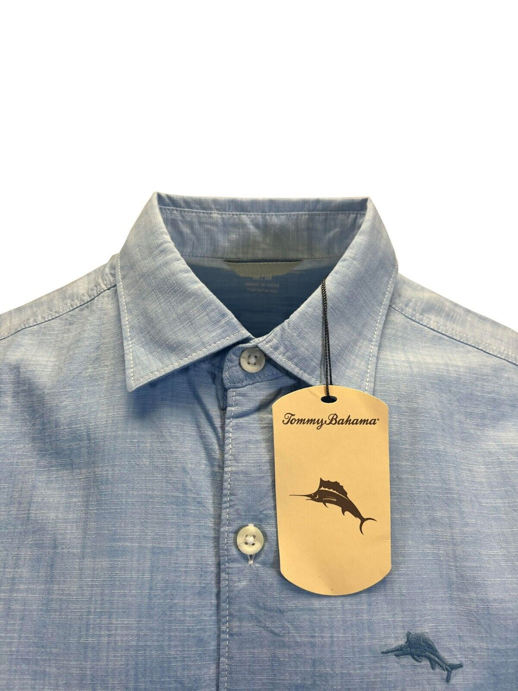 Tommy Bahama Men's Big Sky Blue Shirt Button Up Short Sleeve (S09)