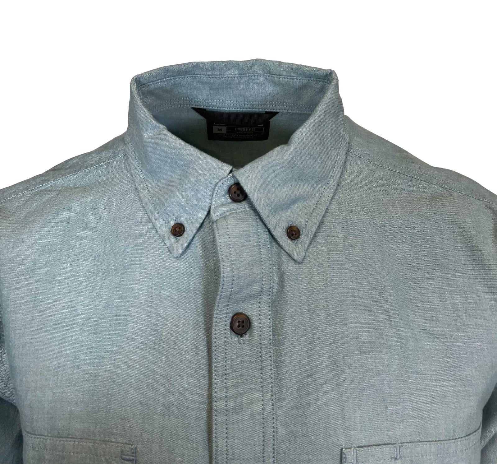 Carhartt Men's Blue Chambray Shirt Loose Fit Midweight L/S (350)