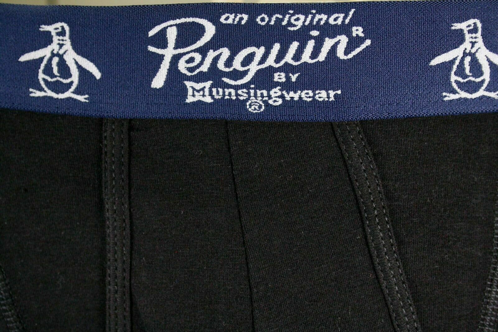 Original Penguin Men's Black Open Fly Boxer Brief (S01D)