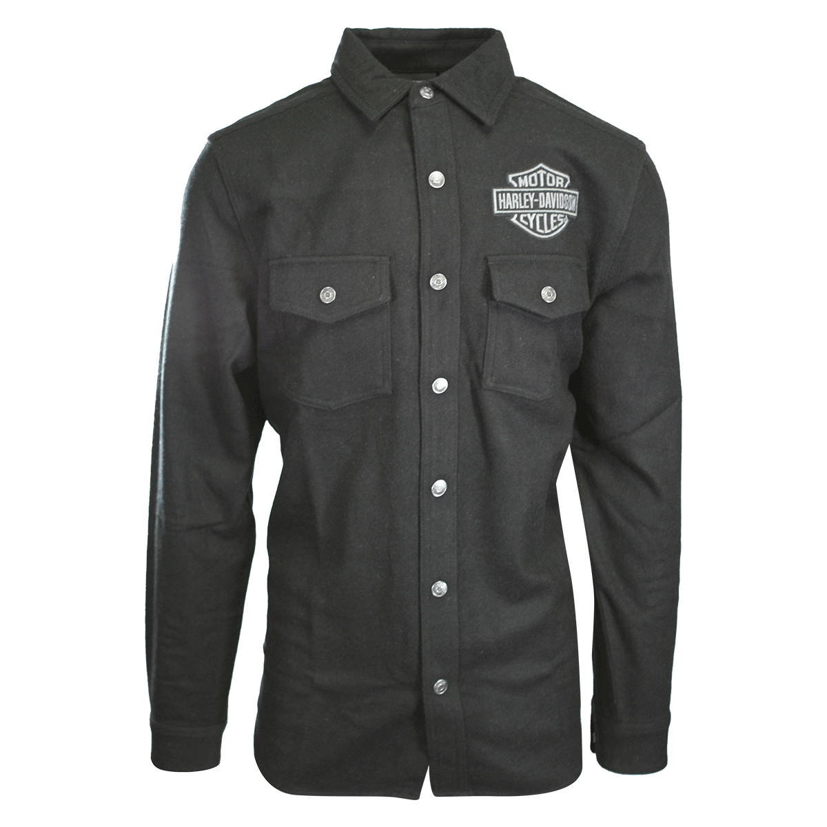 HD Branded Men's Shirt Black Beauty Shadow Long Sleeve Woven (S61)
