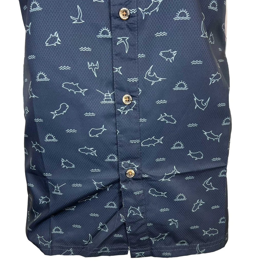 Columbia Men's Blue Shirt Omni-Wick Super Slack Tide S/S (504)