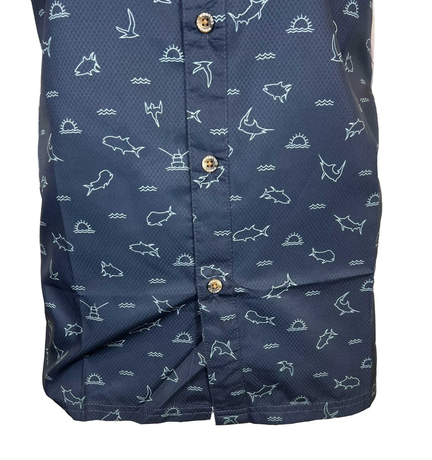 Columbia Men's Blue Shirt Omni-Wick Super Slack Tide S/S (504)