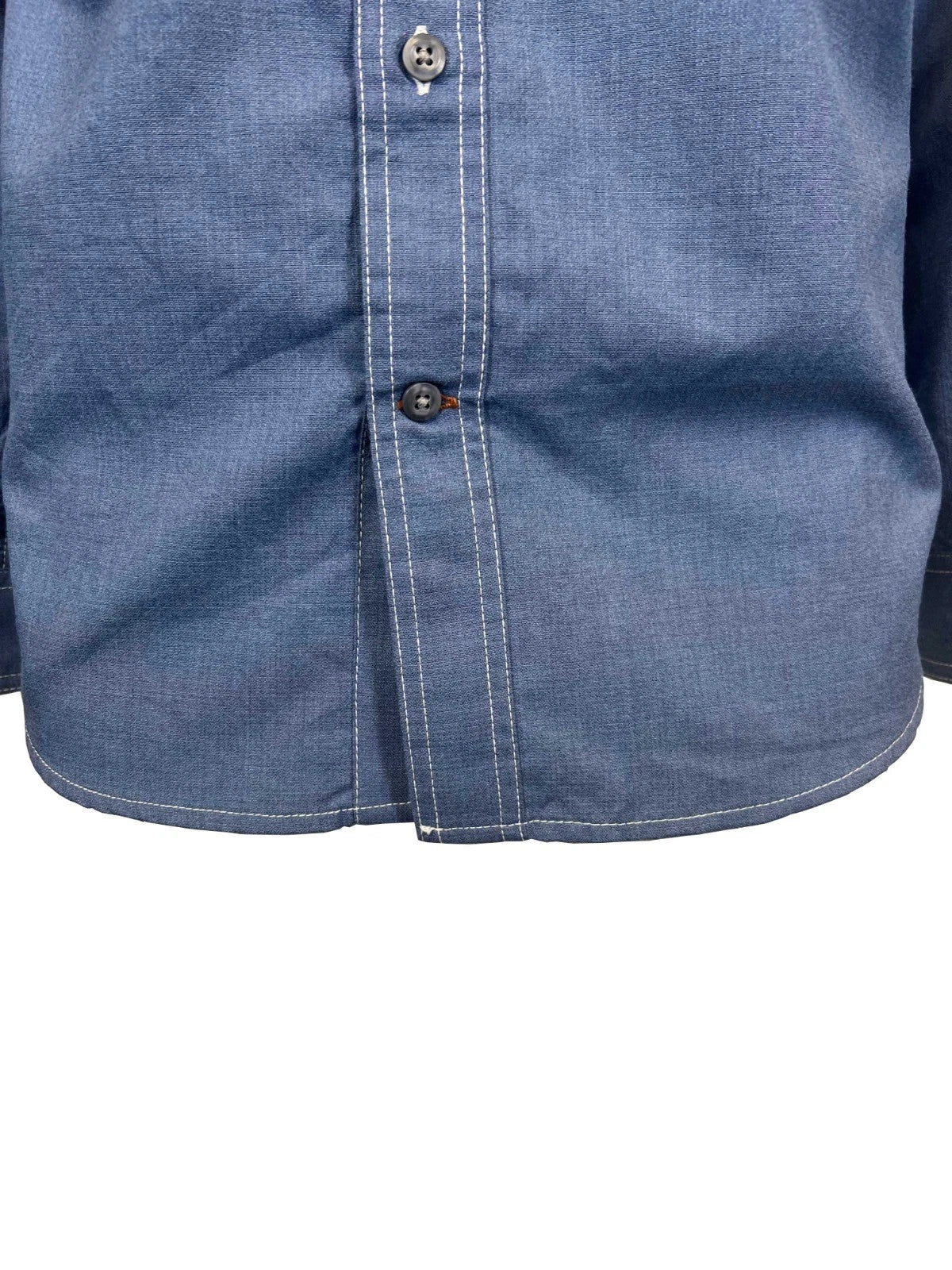 Carhartt FR Men's Steel Blue Shirt Flame Resistant Long Sleeve Lightweight (S03)