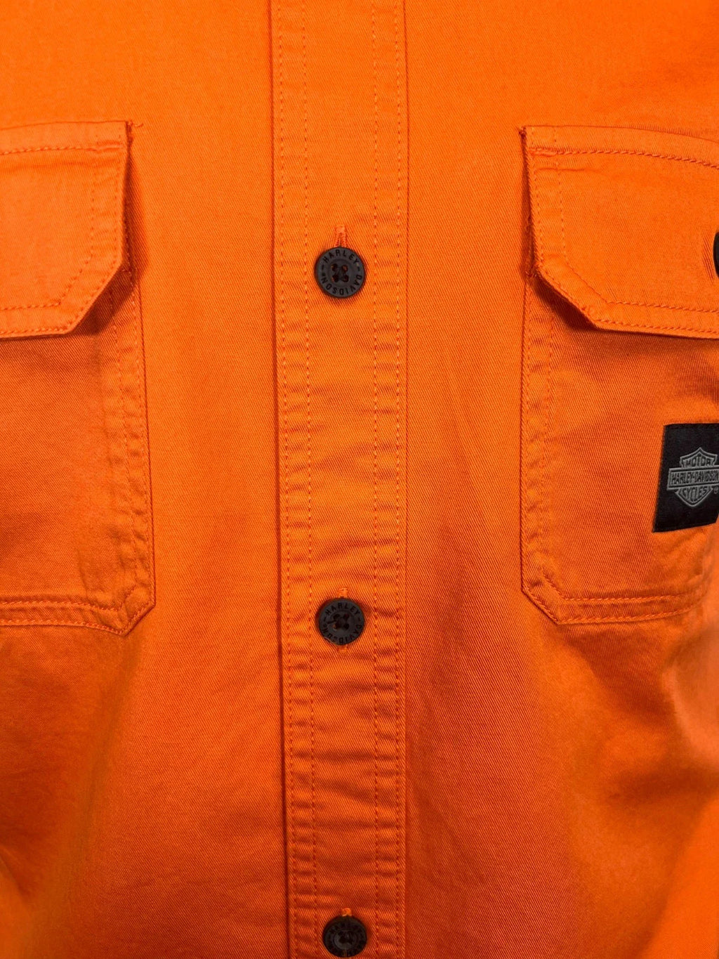 HD Branded Men's Orange Shirt Rising Eagle Lightweight Twill S/S (S349)