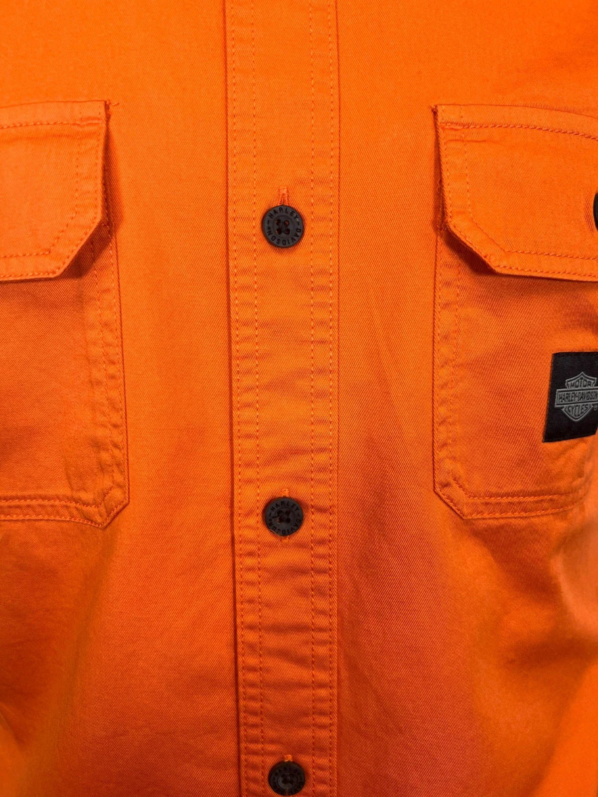 HD Branded Men's Orange Shirt Rising Eagle Lightweight Twill S/S (S349)