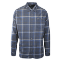 O'Neill Men's Navy Shirt Redmond Plaid Stretch Flannel White Lined L/S (S23)