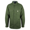 Carhartt Men's Olive Green Relaxed Fit L/S Flannel Shirt (S17)