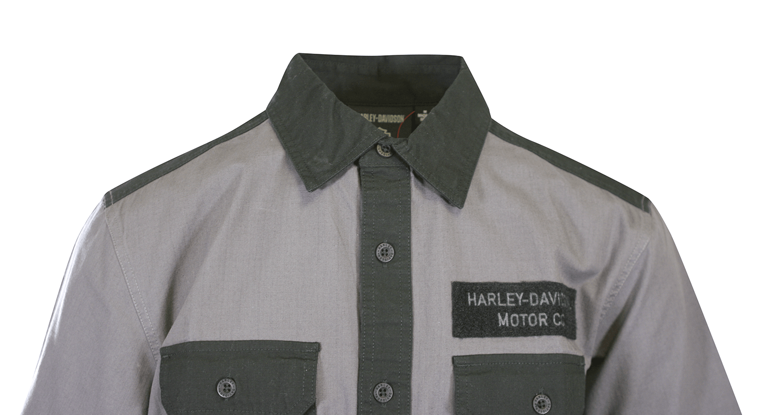 HD Branded Men's Shirt Blackened Pearl Colorblocked Bar & Shield S/S (S56)