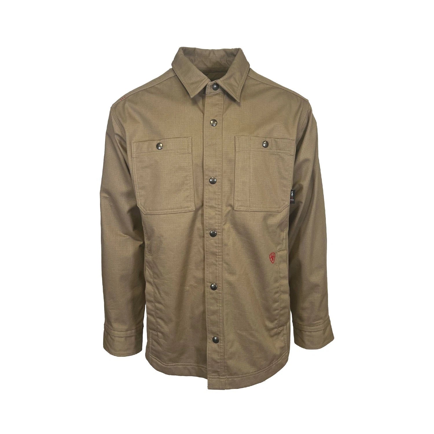 Ariat FR Men's Khaki Shirt Ripstop Softshell Flame Resistant Long Sleeve (S57)