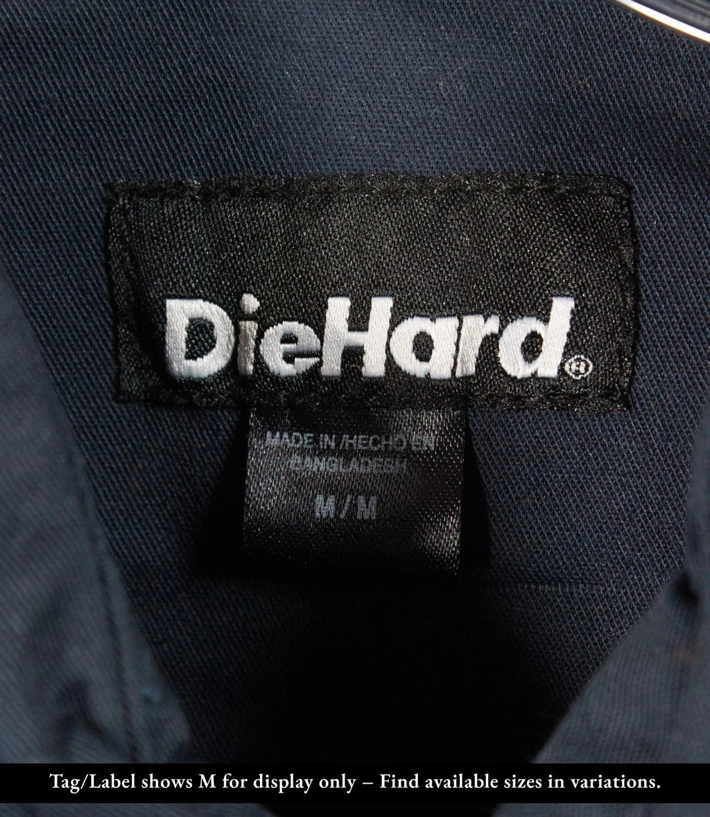 DieHard Men's Navy Blazer Shirt Work Twill Resists Short Sleeve - 2 PACK