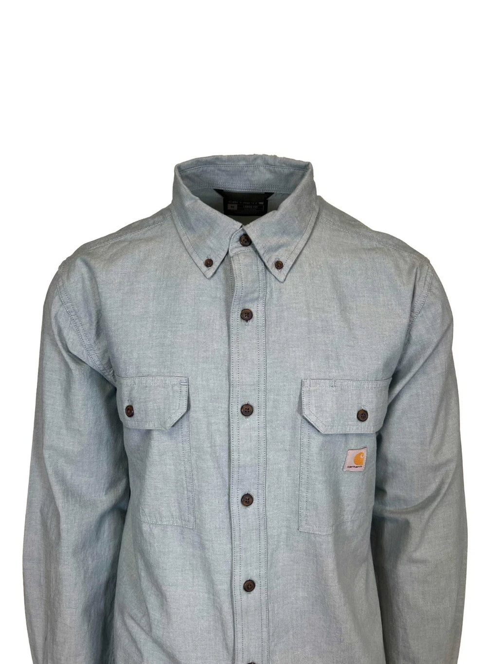 Carhartt Men's Blue Chambray Shirt Loose Fit Midweight L/S (350)