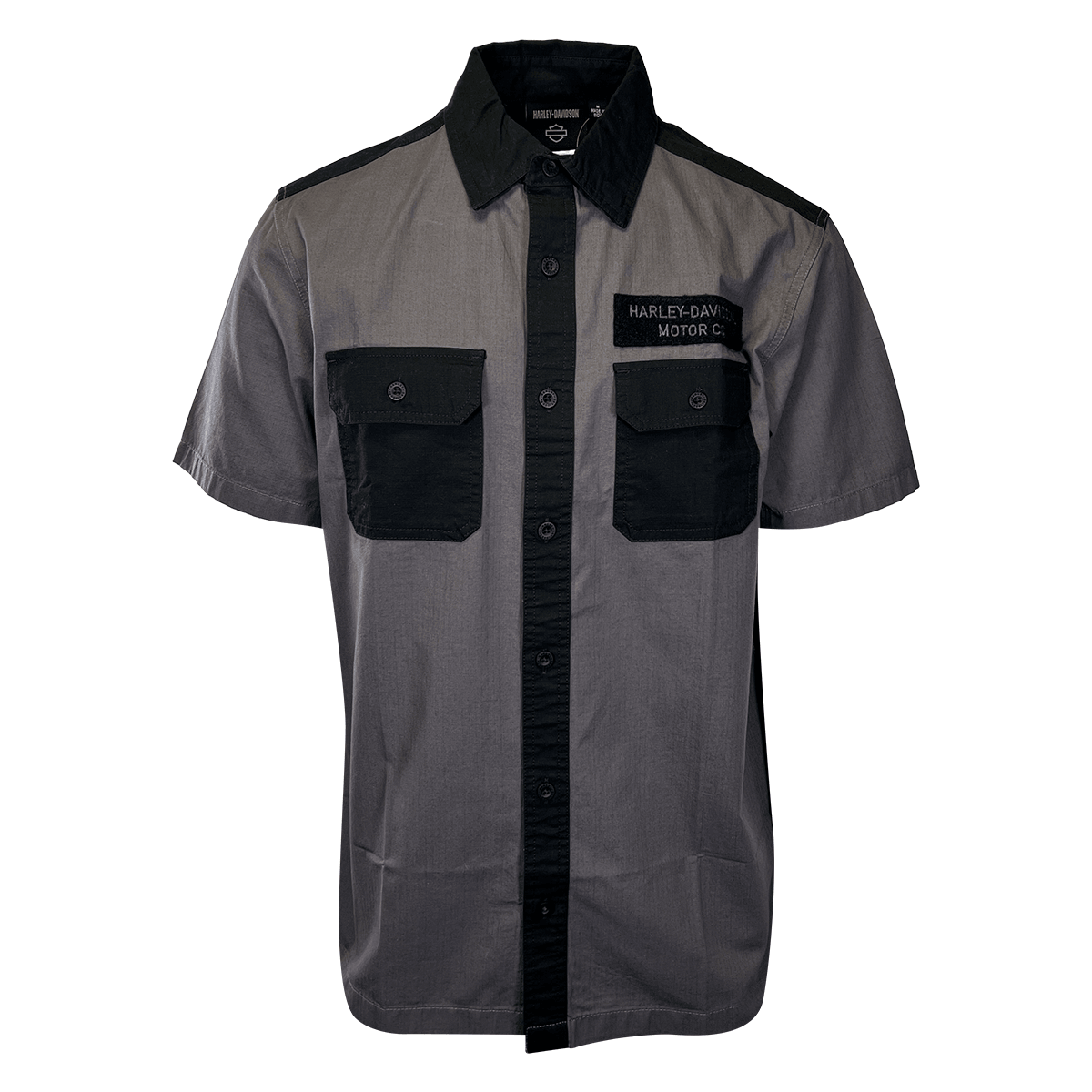 HD Branded Men's Shirt Blackened Pearl Colorblocked Bar & Shield S/S (S56)