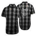HD Branded Men's Navy Grey Yellow S/S Woven Shirt (S02)