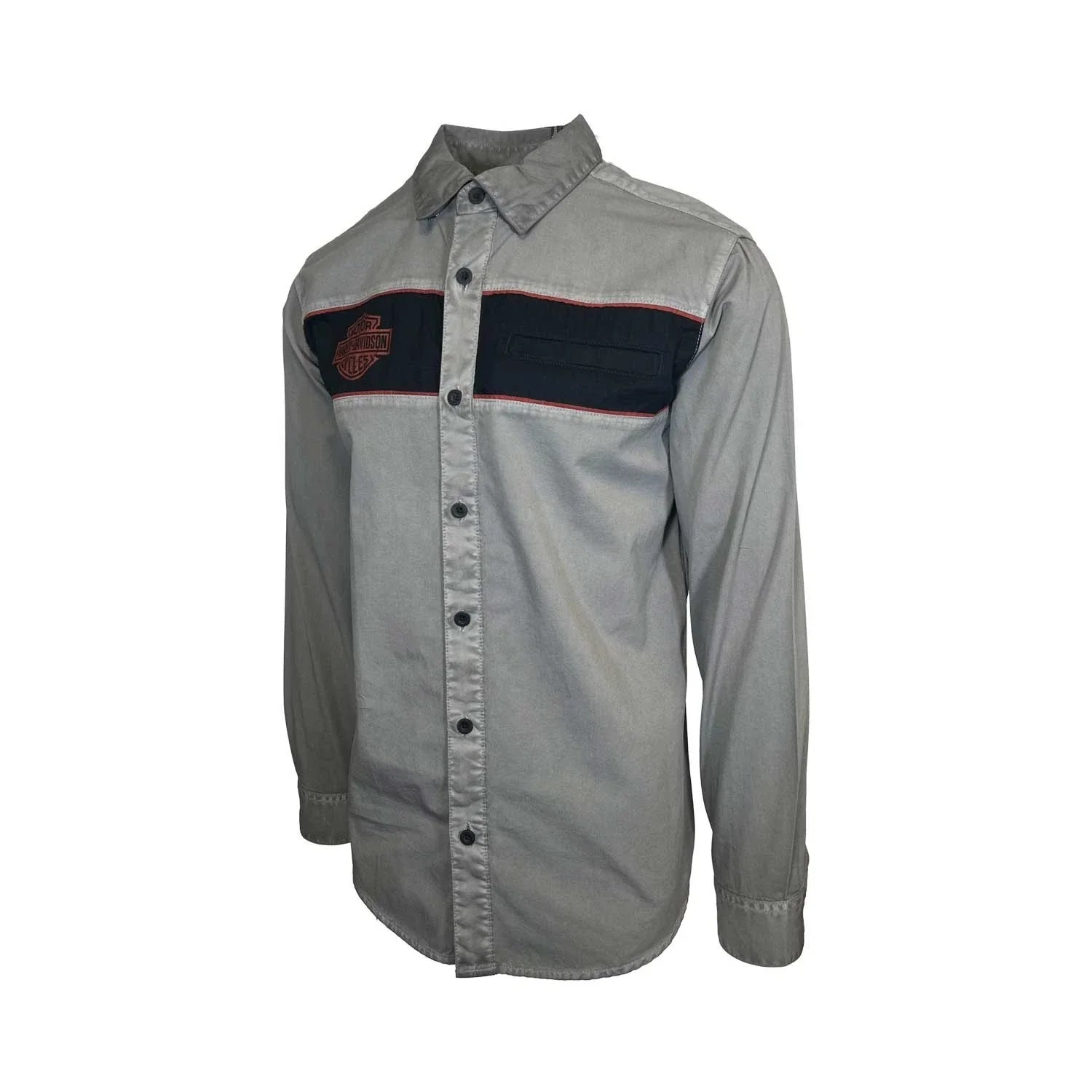 HD Branded Men's Blackened Pearl Shirt Iron Bond Copperblock L/S (356)
