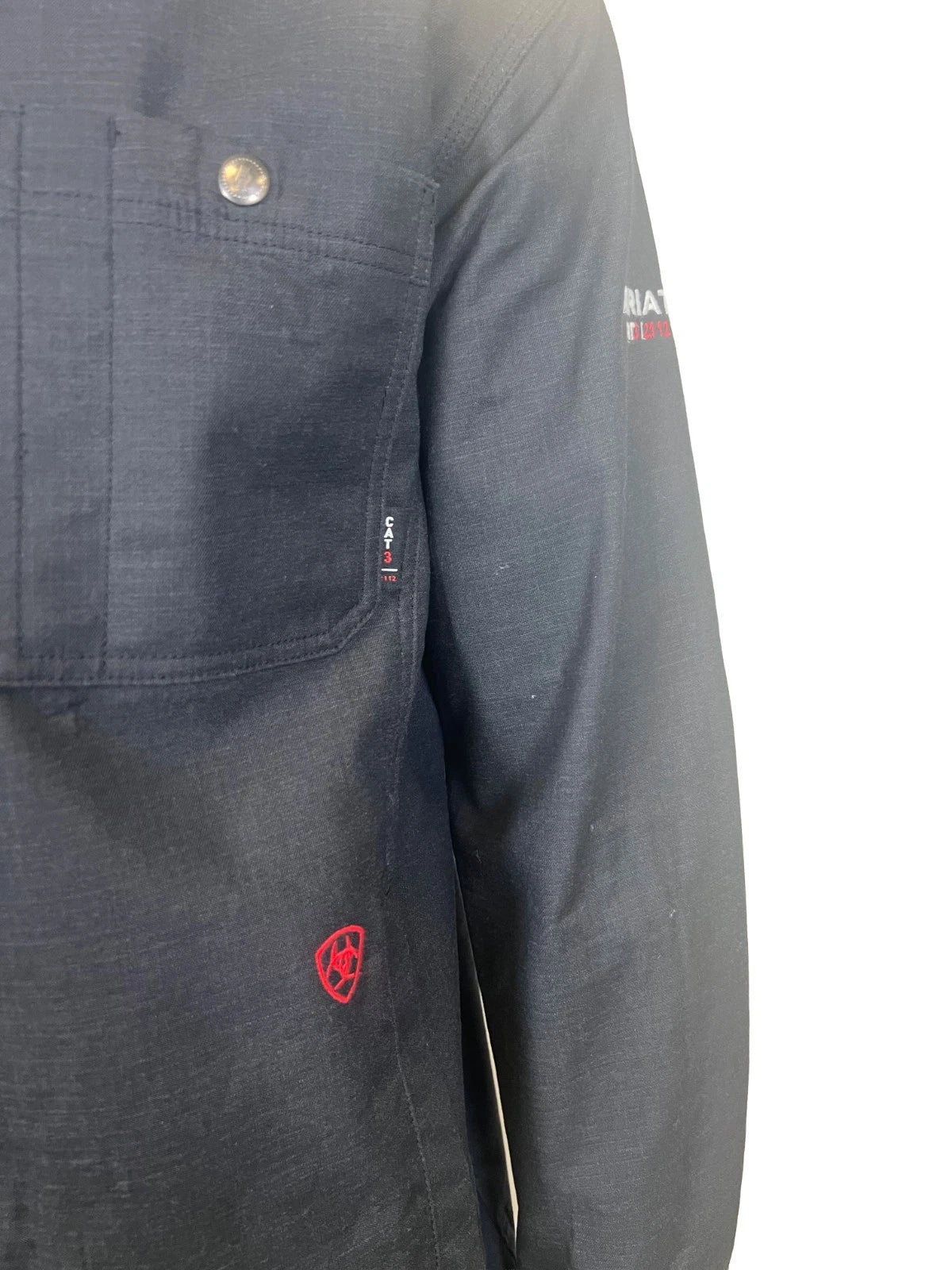 Ariat FR Men's Black Shirt Ripstop Softshell Flame Resistant Long Sleeve (S55)