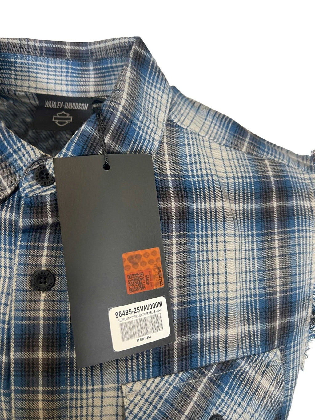 HD Brand Men's Grey & Ensign Blue Vest Logo Patch Sleeveless Shirt (S66)