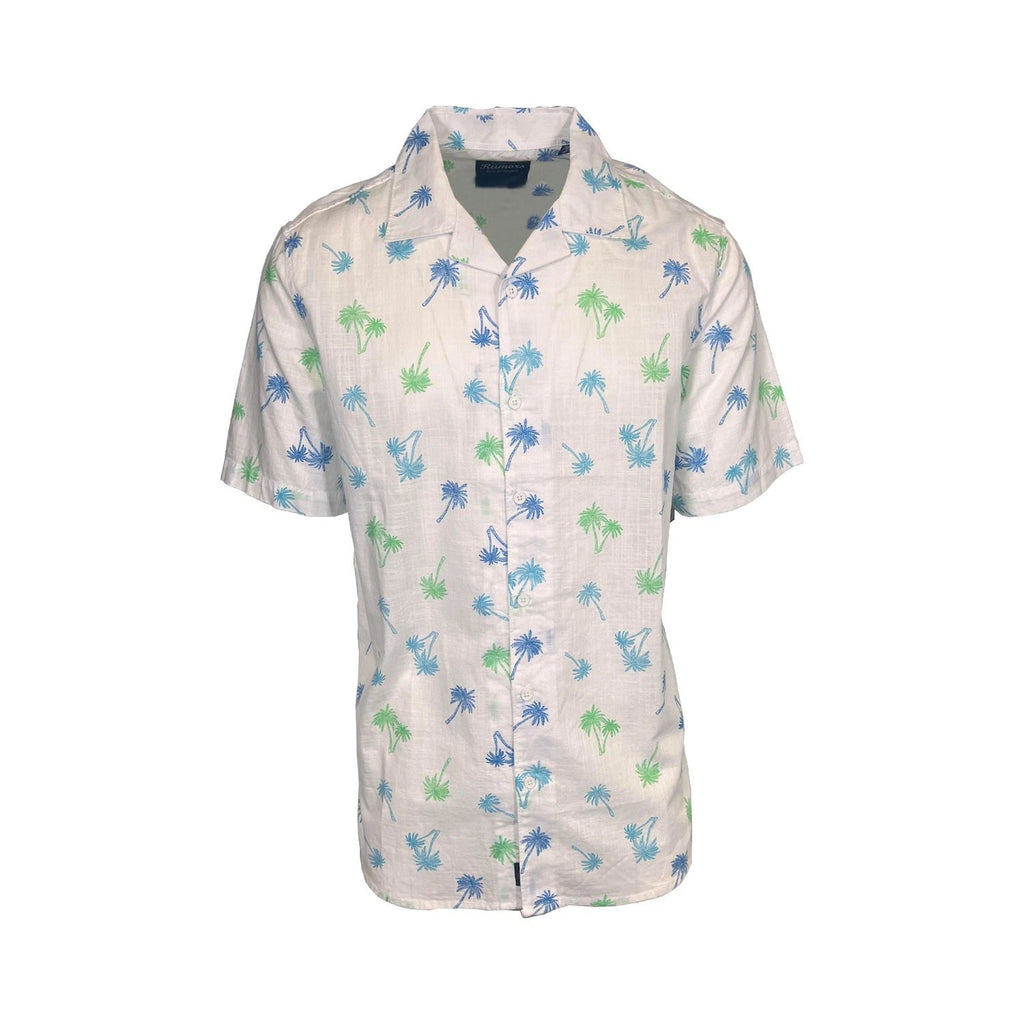 Rumors Men's Printed Shirt - Blue Tonal & White Palm 2 Pack S/S (S02 + S04)