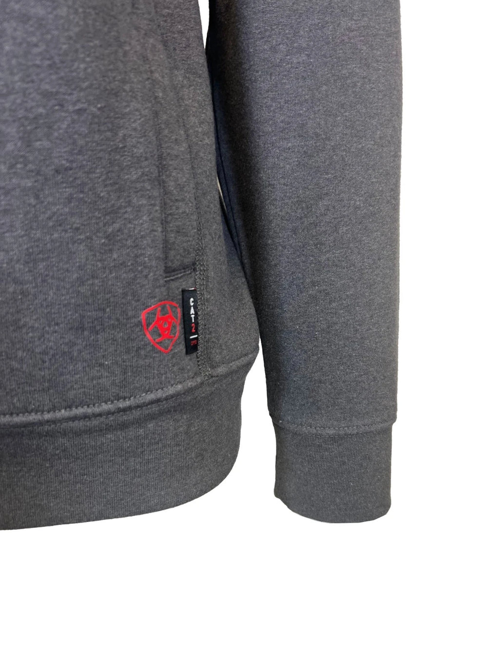 Ariat FR Men's Charcoal Heather Pullover Hoodie Long Sleeve (S72)