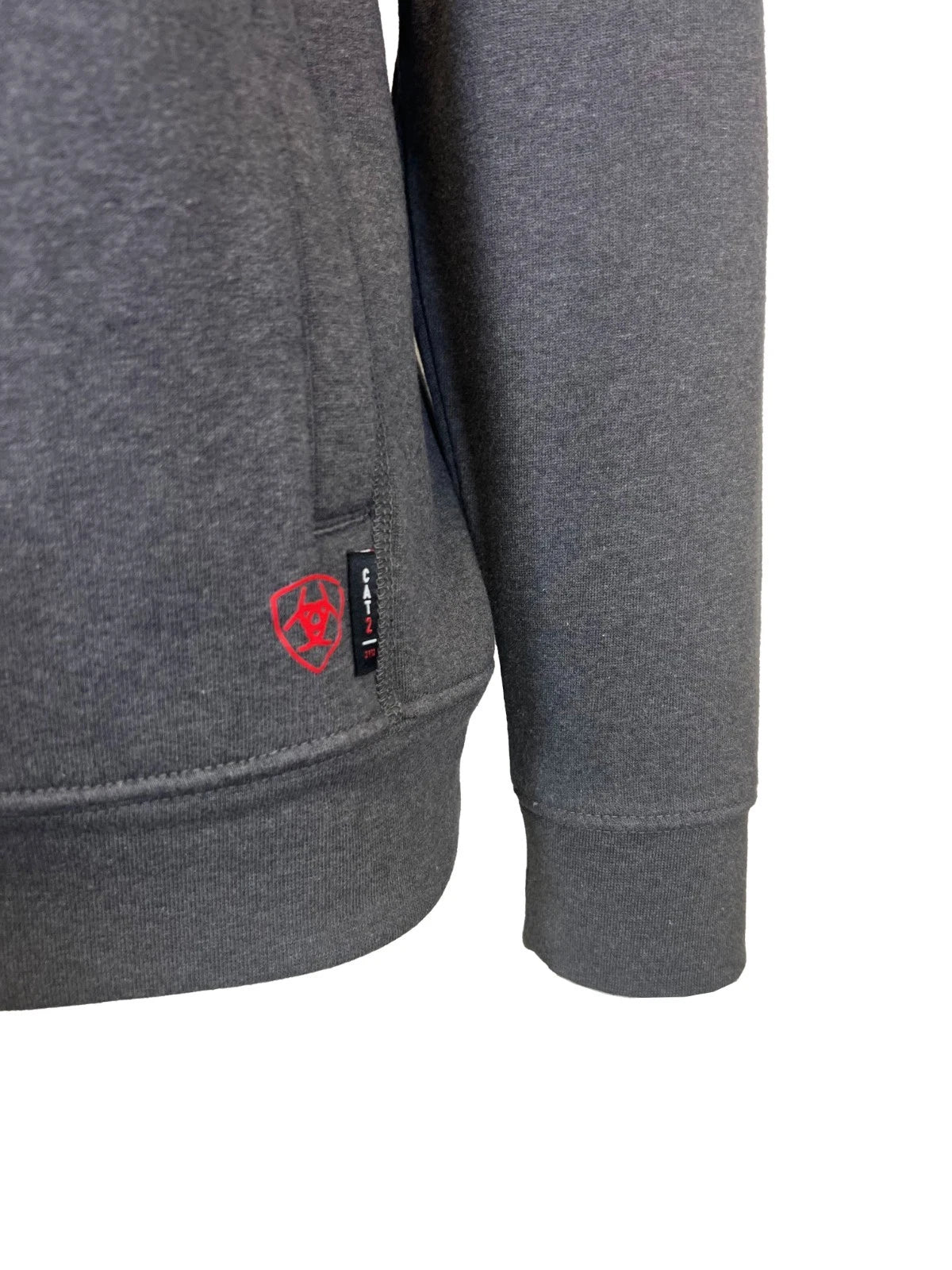 Ariat FR Men's Charcoal Heather Pullover Hoodie Long Sleeve (S72)