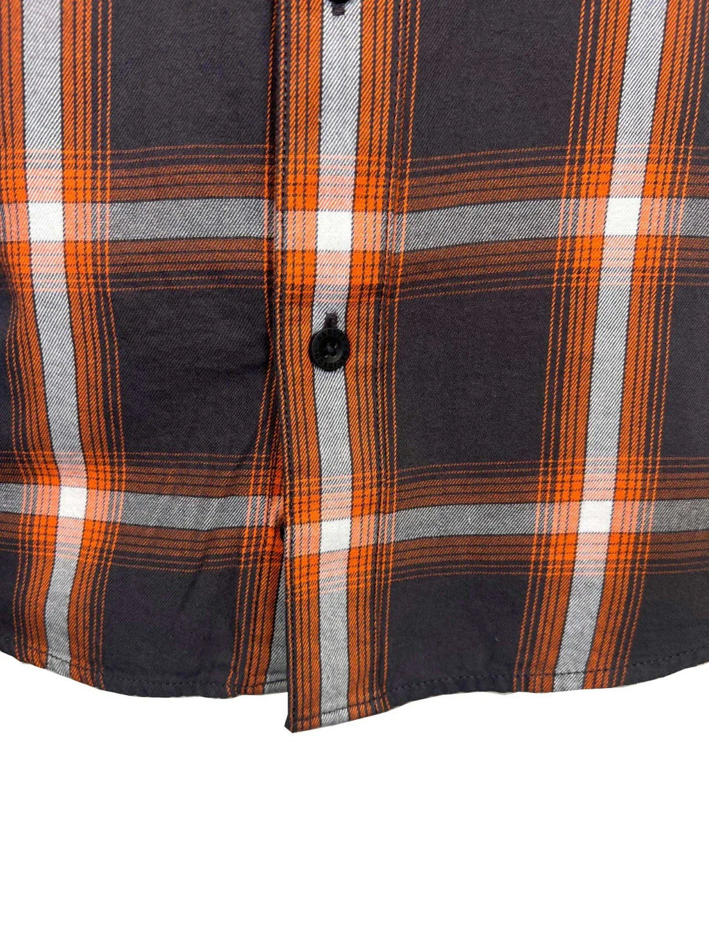 HD Branded  Men's Harley Orange Plaid Shirt Bar & Shield Staple S/S (344)