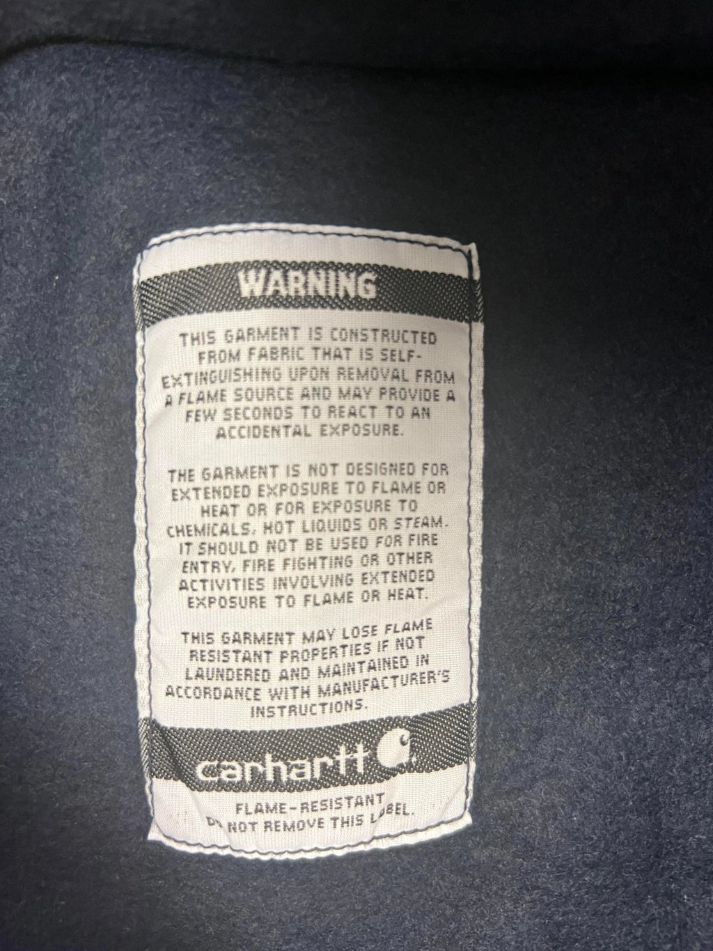 Carhartt FR Men′s Navy Sweatshirt Quarter Zip Mock Neck (S51)