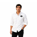 HD Brand Men's White Shirt Bar & Shield Solid Long Sleeve (340)