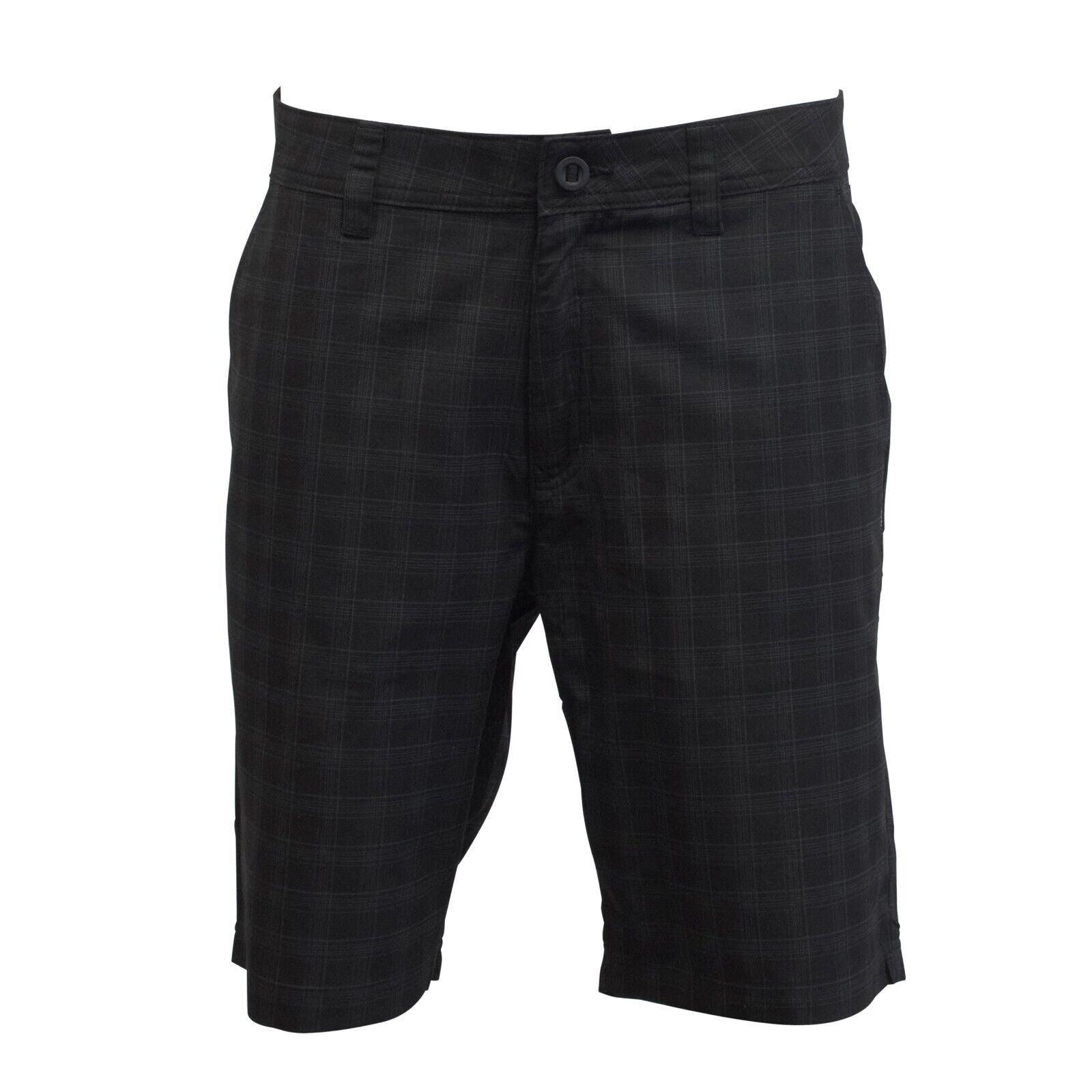 O'Neill Men's Dark Grey Horizon Plaid Chino Short