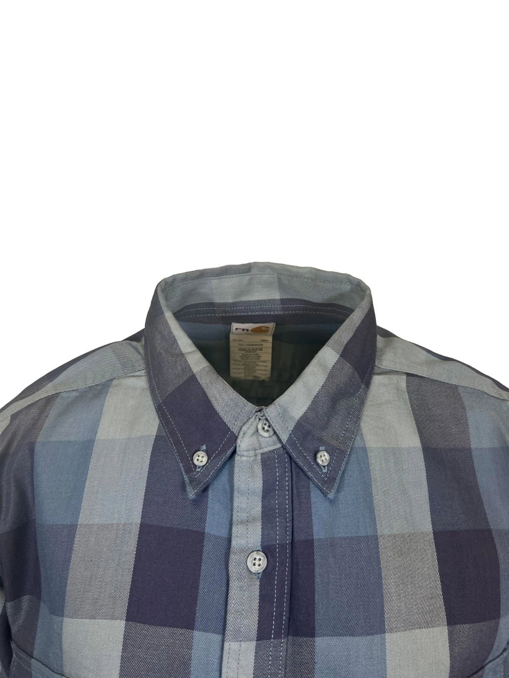Carhartt FR Men's Blue Shirt Rugged Flex Original Fit Plaid L/S (S368)