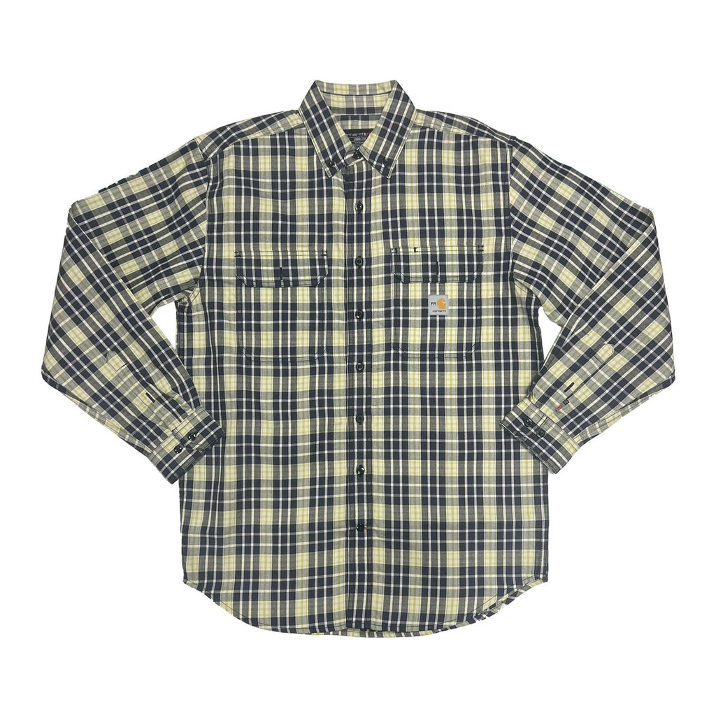Carhartt FR Men's Sour Apple Shirt Rugged Flex Original Fit Plaid L/S (S366)