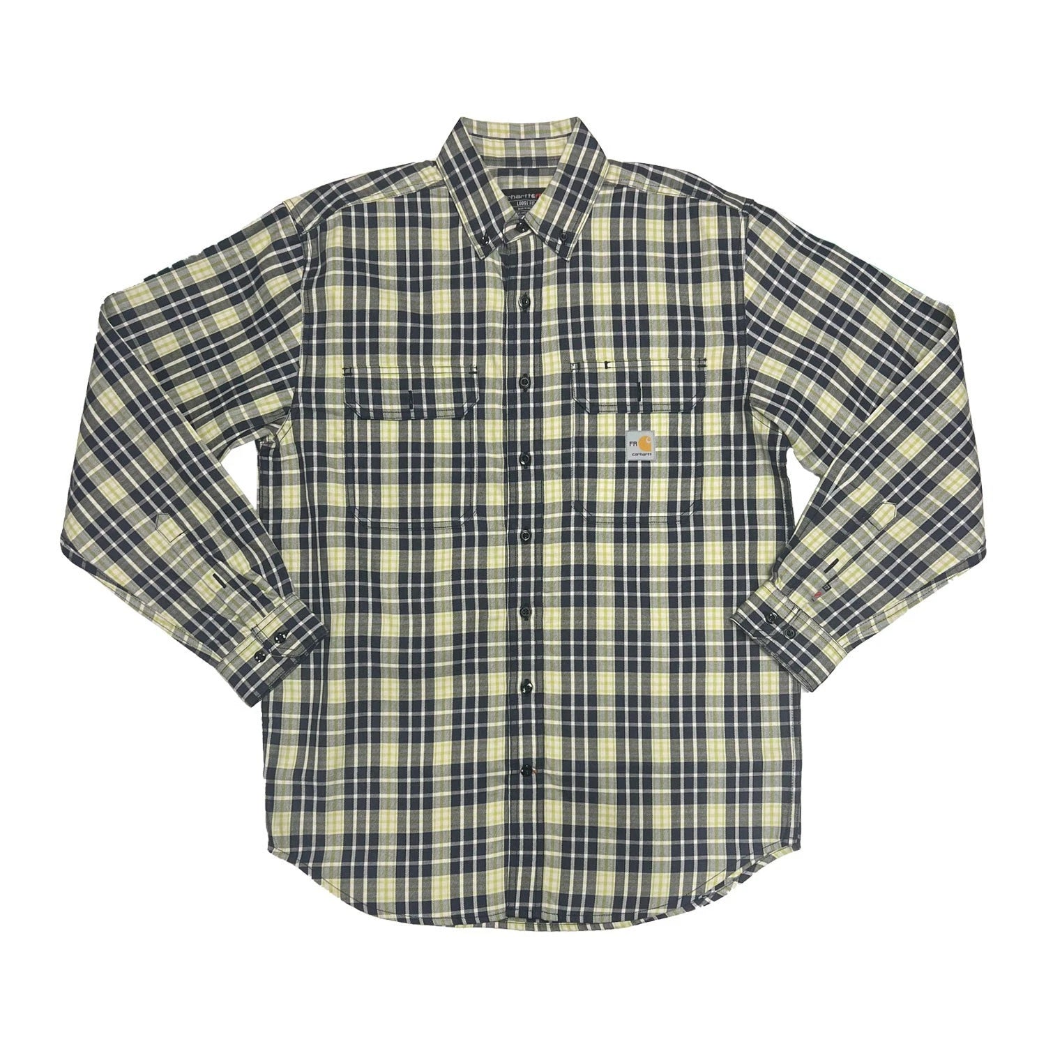 Carhartt FR Men's Sour Apple Shirt Rugged Flex Original Fit Plaid L/S (S366)