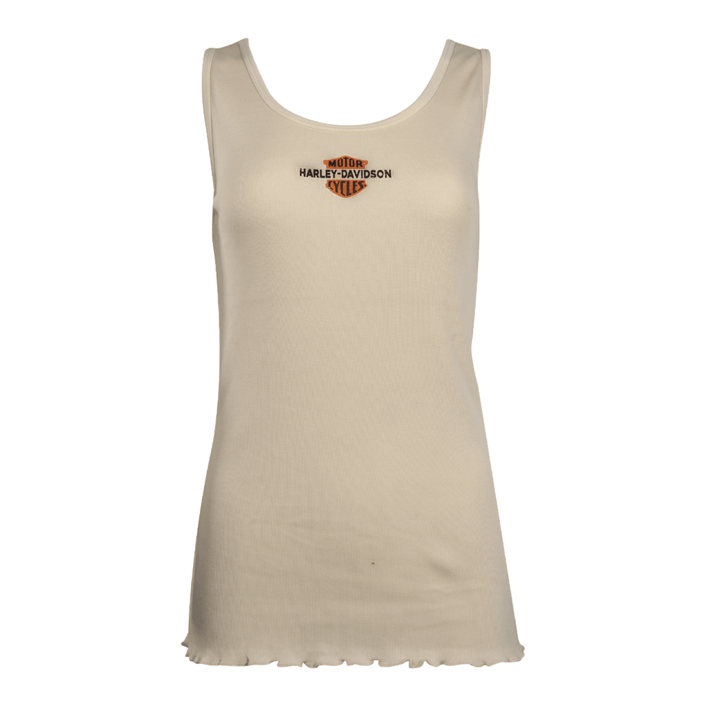 HD Branded Women's Tank Top Cream Graphic Official Logo