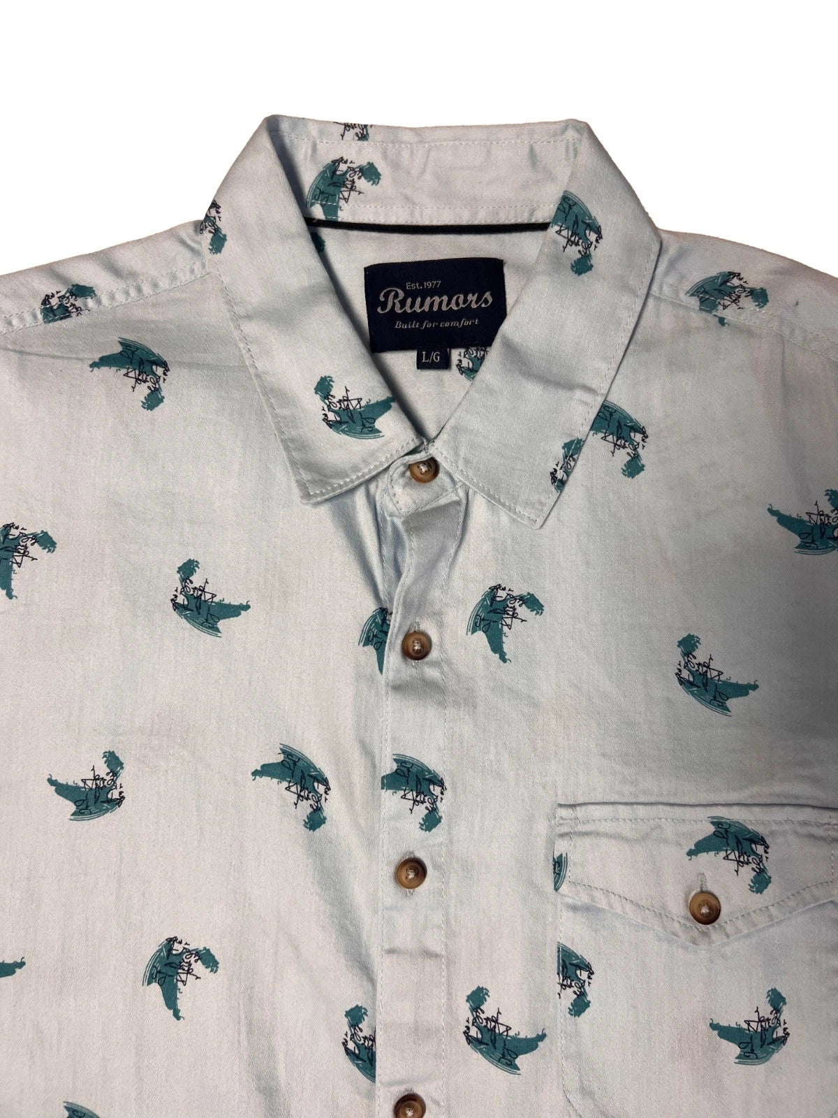 Rumors Men's Printed Shirt - Blue Tonal & Purple Striped 2 Pack S/S (S04 + S05)