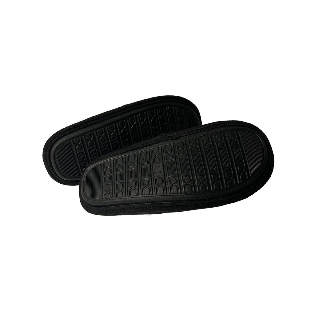 Bench Juniors Kid's Grey Puffer Slippers Sherpa Quilted Slide On FiberFill (S04)