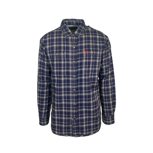 Ariat FR Men's Navy Plaid Shirt Monument Jacket Long Sleeve (S61)