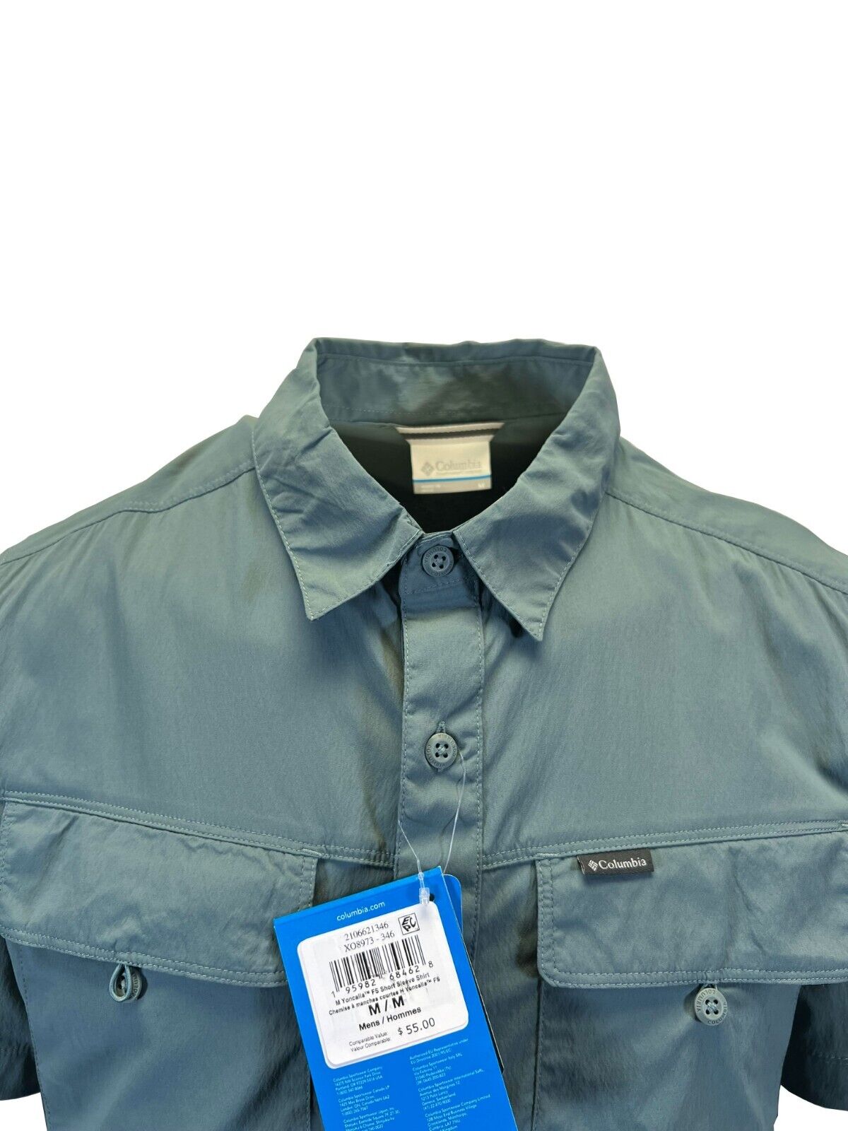 Columbia Men's Thyme Green Shirt Yoncalla FS Short Sleeve (346)