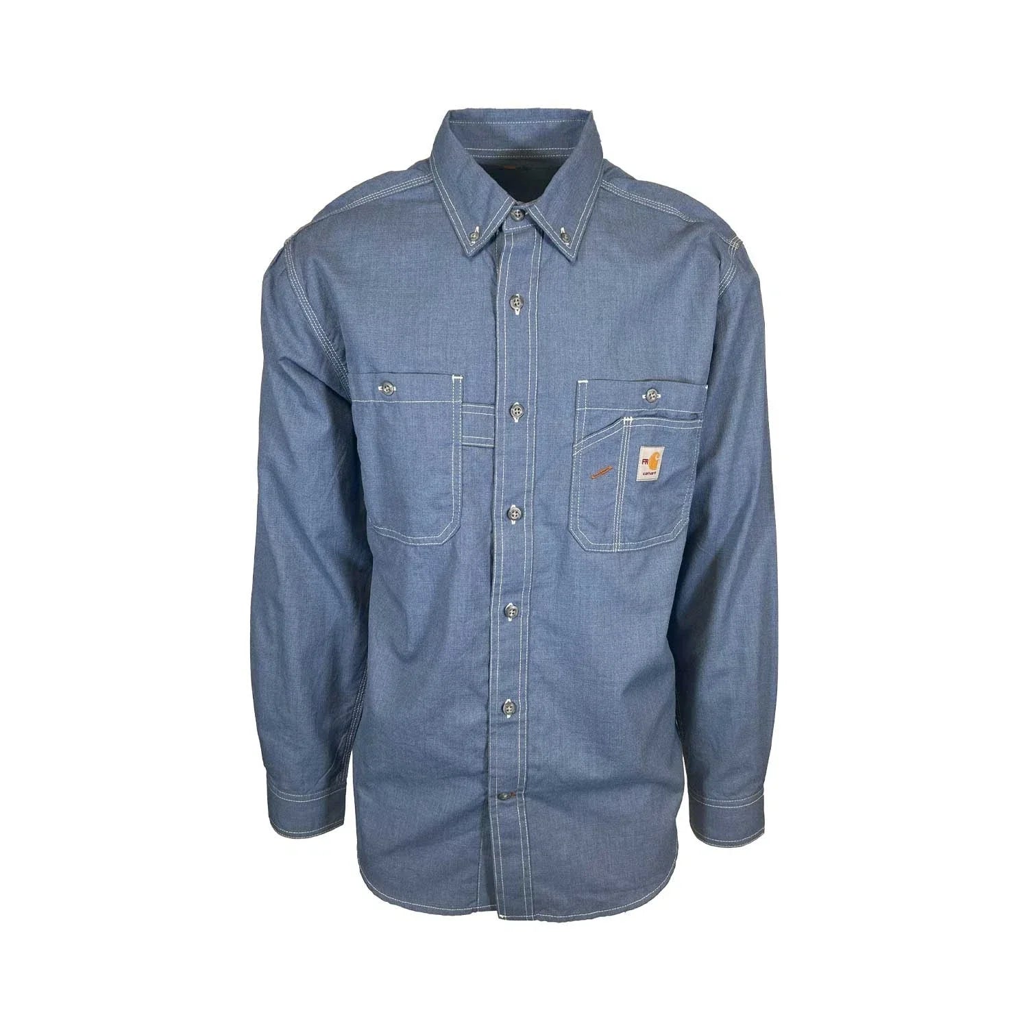 Carhartt FR Men's Steel Blue Shirt Flame Resistant Long Sleeve Lightweight (S03)