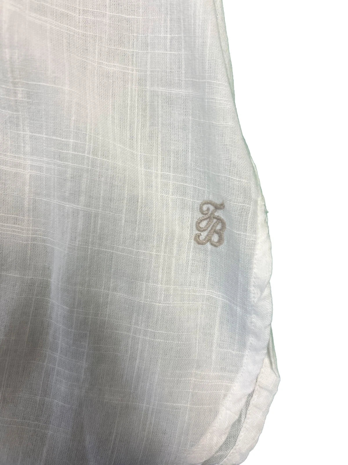 Tommy Bahama Women's White Shirt Shoreline Cotton Boyfriend Beach L/S (S07)