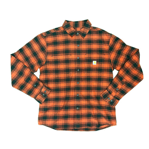 Carhartt Men's Bordeaux Heather Plaid Shirt Mid Weight Flannel L/S (358)