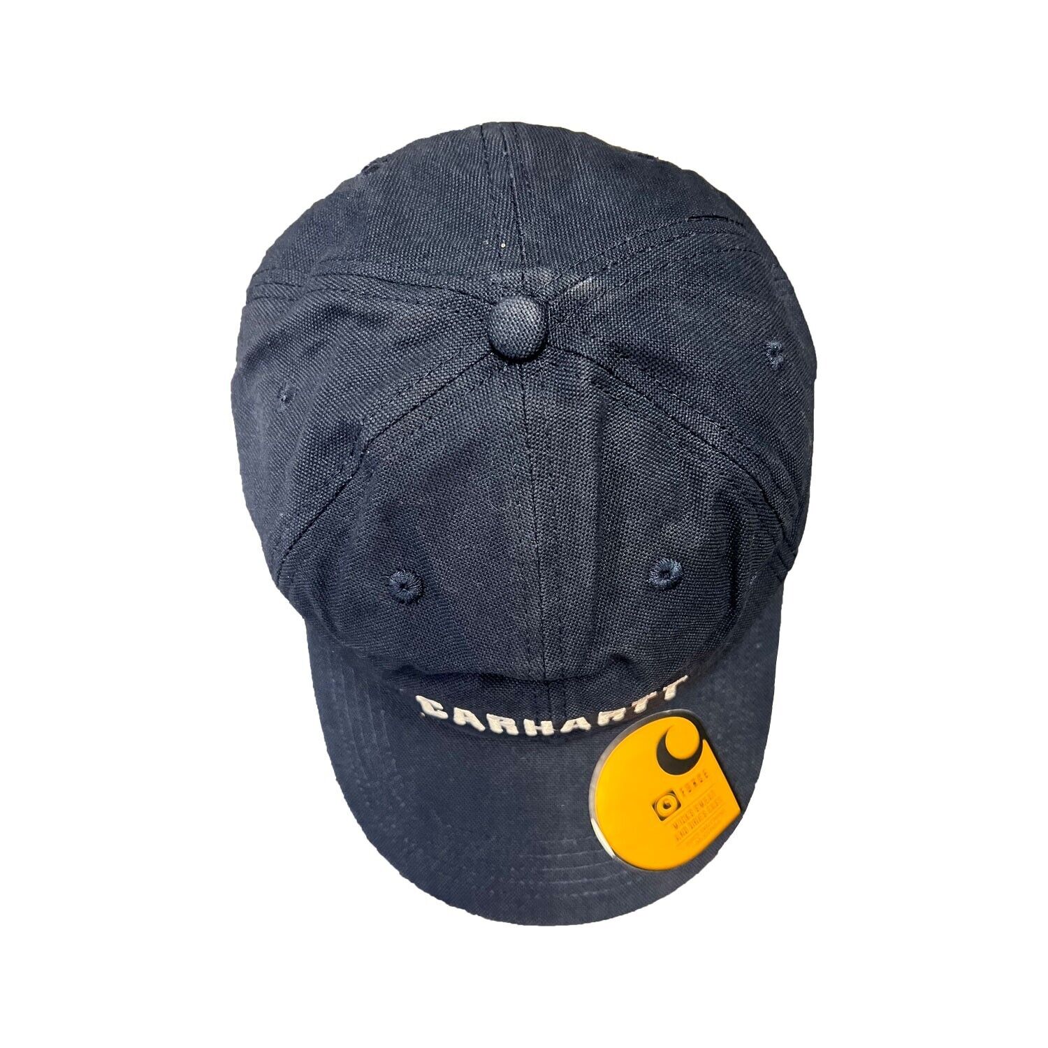 Carhartt Navy & White Canvas Cap FastDry Comfort Block Letters (S09)