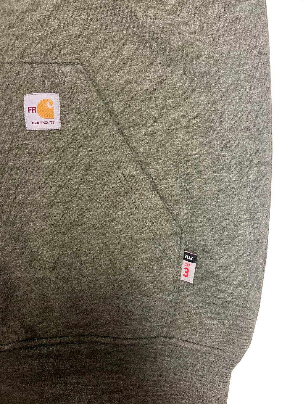 Carhartt FR Men's Moss Green Sweatshirt Midweight Hooded Pullover (S55)