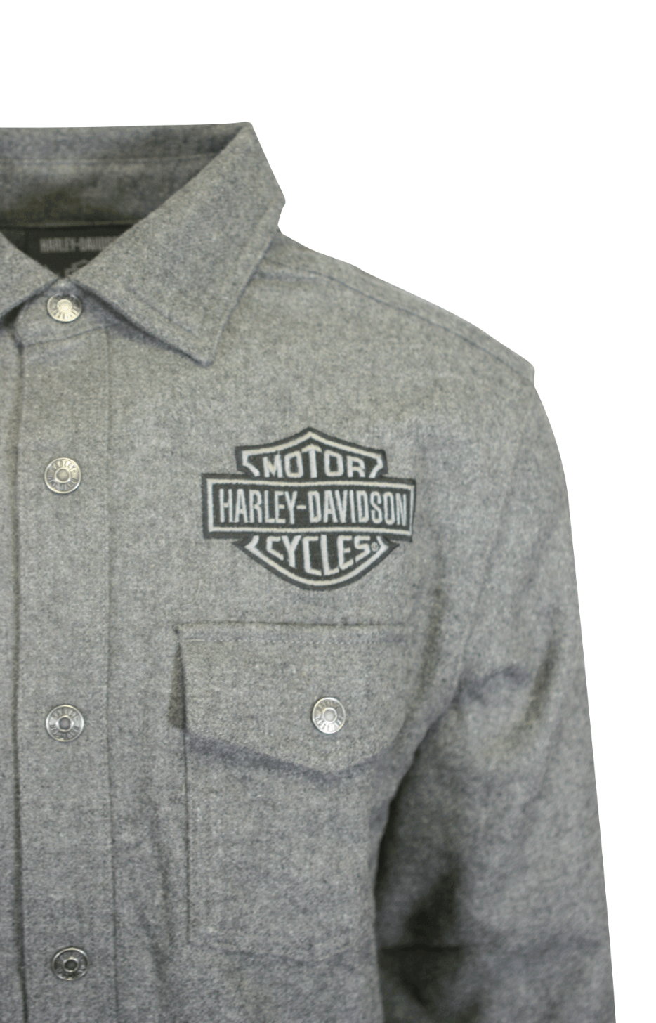 HD Branded Men's Shirt Dark Grey Shadow Long Sleeve Woven (S60)