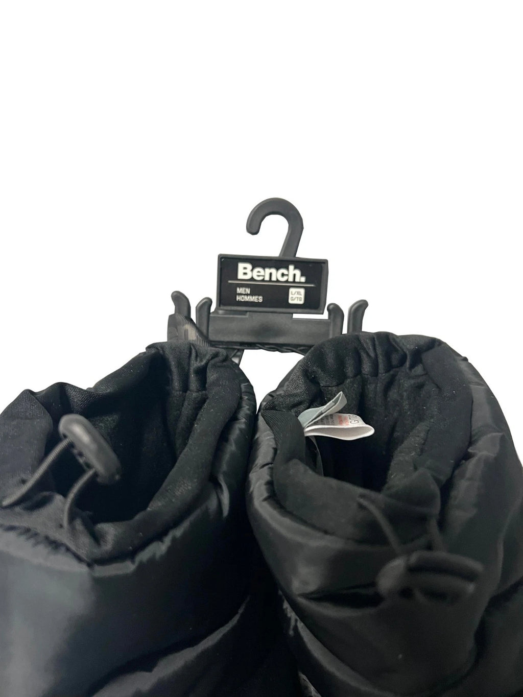 Bench Men's Jet Black Puffer Slippers Indoor FiberFill (S03)