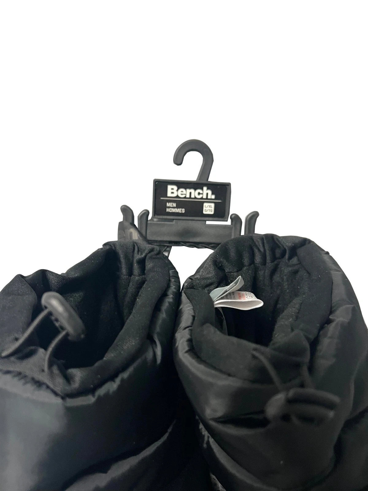 Bench Men's Jet Black Puffer Slippers Indoor FiberFill (S03)
